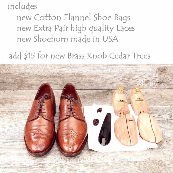 Allen Edmonds LOMBARD 10.5 D Walnut * add $15 Cedar Trees - Picture 4 of 13